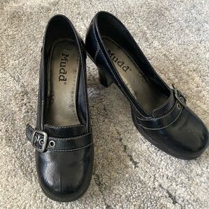 Mudd Black High Heel Vintage Loafers, Size 9.5 90’s Y2K